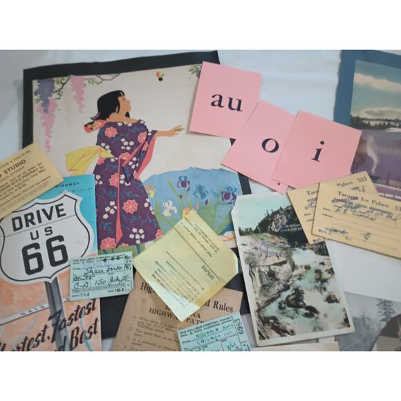 Vintage Paper Ephemera Bundle - 75 Pieces Pastel for Junk Journal, Crafts - Picture 2 of 14